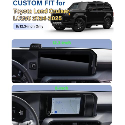 SKYLOTEC Car Phone Holder for Toyota Land Cruiser LC250 2024 2025 Accessories 8/12.3-Inch Screen Fixed Clip, Automobile Cradles Phone Mount, Cell Phone Base Not Block Air Vent
