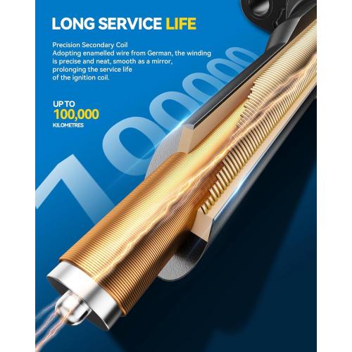 Black PHILTOP UF648 Ignition Coil 6 Pack