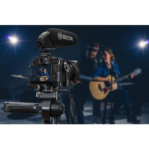 Boya BY-BM3031 – Supercardioid Condenser Microphone That Delivers Sound for DSLRs, camcorders, Audio recorders and More, Black