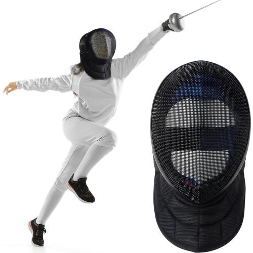 Fencing Coach Mask Mental Fencing Protective Gear Comfortable Safe Helmet for Training Sword Sparring Coaches, Black