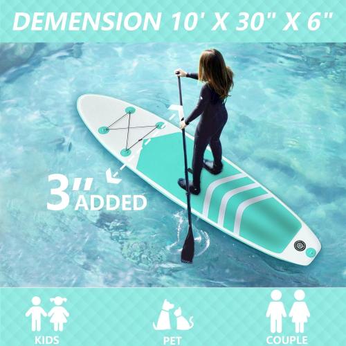 Inflatable Stand Up Paddle Board, 10' SUP with Premium Accessories, Yoga Board for Youth & Adult