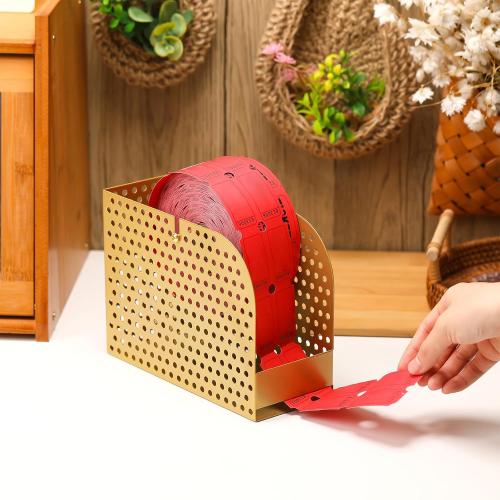 MorningRo Raffle Ticket Holder Metal Raffle Ticket Dispenser Spinner Cage Drum for Roll Events Entry Reward Fundraiser Prizes Dispenser(Gold)