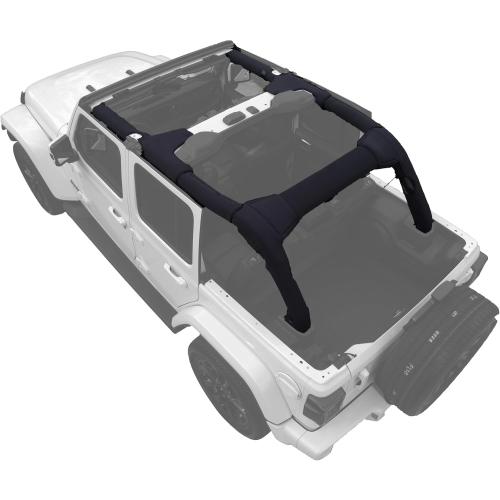 Roll Bar Cover Set Compatible with Jeep Wrangler JL Unlimited 4-Door JLU 2018-2023 (NOT 2024-2025) - Black