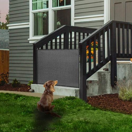 EasyBaby Retractable Baby Gate, 33 Tall, Extends up to 55'' Wide, Black/Child Safety Baby Gates, Pet Retractable Gates for Stairs, Doorways, Hallways, Indoor and Outdoor