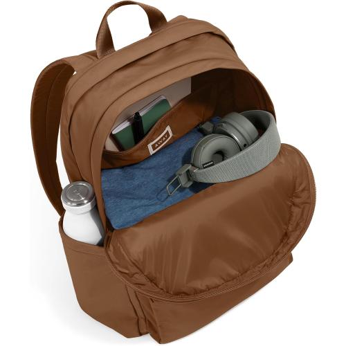 Away Large Featherlight Backpack - Lightweight Travel Backpack with Laptop Compartment, Two Water Bottle Pockets, Interior and Exterior Pockets - Fits Up to 16-Inch Laptops - Amaro Brown