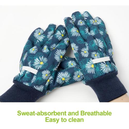Ainiv Floral Gardening Gloves for Women/Ladies, Non-Slip Garden Work Gloves,Breathable Yard Work Glove Light Working Gloves
