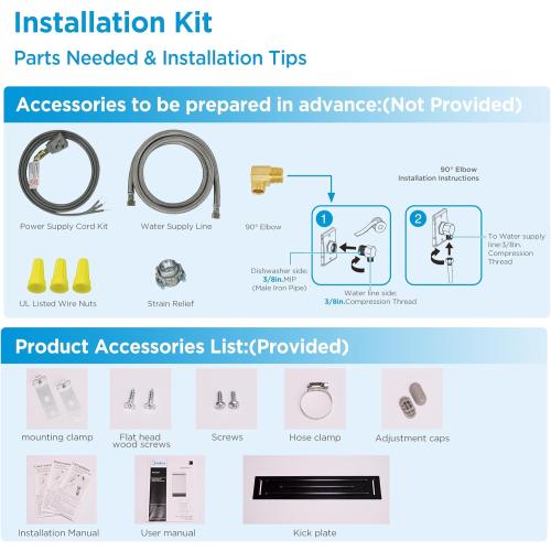 Midea MDF18A1AWW Built-in Dishwasher with 8 Place Settings, 6 Washing Programs, Stainless Steel Tub, Heated Dry, Energy Star, White