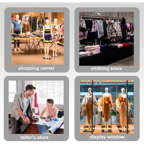 Female Dress Form Mannequin, Height Adjustable Display Torso Body with Metal Stand, Retro Manikin for Clothing Display, Window Shops, Boutiques, Tailoring Studios, Retail Stores