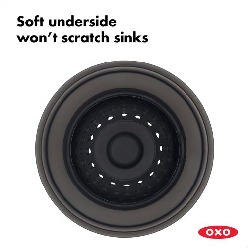 OXO Good Grips 2‑in‑1 Sink Strainer Stopper, Sink Drain Strainer for Kitchen