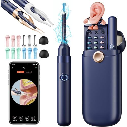Ear Wax Removal, Ear Cleaner with Camera 1296P HD,Visual Ear Cleaner with 6 LED Lights and Flexible Tip,FSA HSA Eligible Items,Safe Ear Wax Removal Kit with Camera,Ear Cleaning Tool for Family Gifts