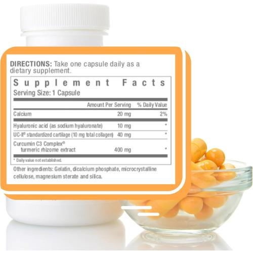 Consult Health Joint Solution Advanced Total Joint Health Dietary Supplement for Relief, Curcumin C3 Complex Turmeric for Maximum Flexibility, UC Type II Collagen, Hyaluronic Acid, 60 Capsules