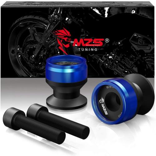 MZS 8MM Swingarm Spools Sliders Stand Universal M8 Blue Compatible with CBR 600 F2 F3 F4 F4i CBR600RR CBR1000RR GSXR600 GSXR750 GSXR1000 GSXS750 SV650 ZX6R ZX10R Z650 Z900 Z1000 EX400 EX650 Daytona