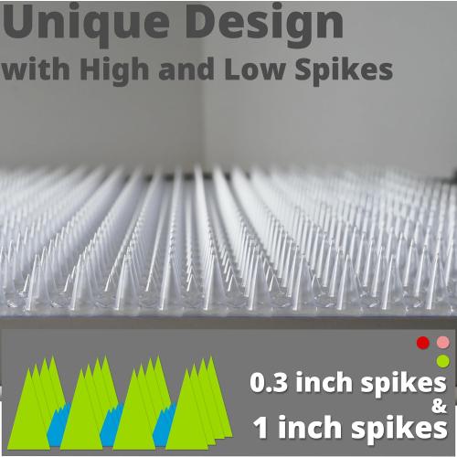 12 Pack Scat Mats for Cats with Interlocking Design, Adjustable Safe Spike Mat for Protective Deterrent, 16x13 Inch Indoor Outdoor All-Season Repellent