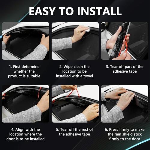 Tape-On Side Window Deflectors for Subaru Forester 2025  - Rain Guards & Wind Deflectors