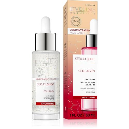 Eveline Cosmetics Face Therapy Eveline Cosmetics Rejuvenating Serum Shot with 24K Gold, Collagen, and Elastin