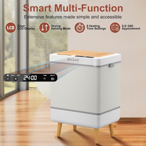 RUDAP Towel Warmer, 35L Large Towel Warmers for Bathroom, Foldable Blanket Warmer with Custom Fragrance, ETL Certification, Fast Heating, Fits 3 Large Towels, 2 Bathrobes, Blankets