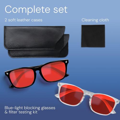 livho Gaming Blue Light Blocking Glasses for Better Sleep, Premium Night Driving, Computer Blockers for Man & Woman