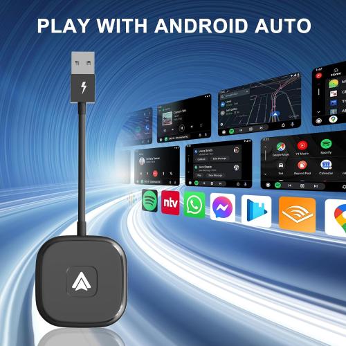 Android Auto Wireless Adapter for Wired Android Auto Cars Converts Wired to Wireless - Easy Setup Plug & Play Seamless Connection Stable and Fast