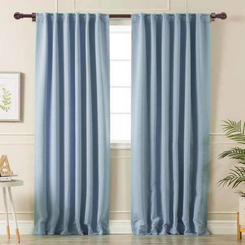 Bronze Curtain Rods for Bedroom with Brackets,5/8 Inch Diameter Small Window Curtain Rod Adjustable 32 to 48 Inches,Easy Install Drapery Rods