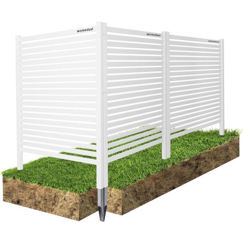 Air Conditioner Fence 3 Panels, 48 W x 48 H Outdoor Trash Can Fence, Easy Assembly Decorative Privacy Screen for AC Units & Pool Equipment