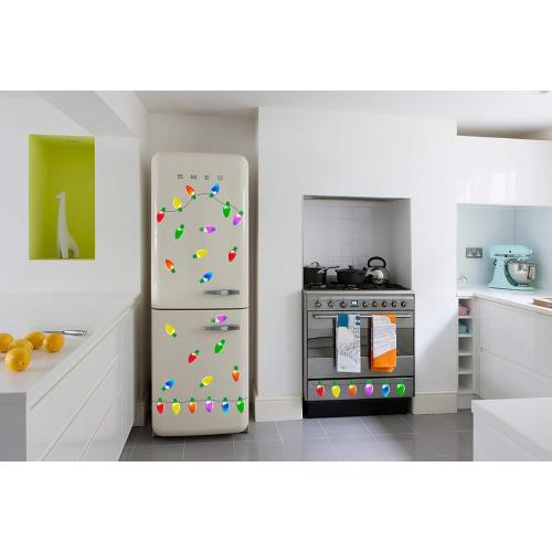 90PCS Christmas Car Refrigerator Decorations - 42 Reflective Bulb Light Shaped Magnets 48 Magnetic Wires Ornaments Set Xmas Holiday Cute Decor
