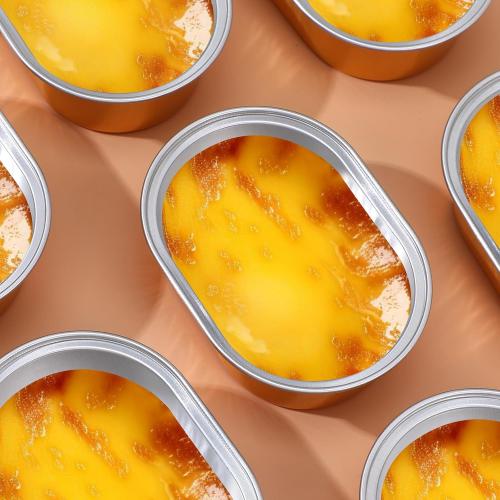 100 Pack Mini Aluminum Baking Cups with Lids, 3 OZ Disposable Ramekins Muffin Liners Containers, Individual Pie Tin Cup for Dessert, Creme Brulee, Pudding, Cupcake