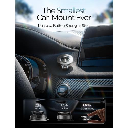 LISEN for Magsafe Car Mount, Ultra Magnetic 360° Suction Dashboard Car Phone Holder, Car Accessories for iPhone, for Men Women Him Her, Fit for iPhone16 Pro/Pro Max 15 14 13 12
