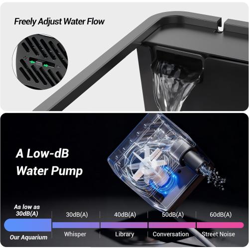 3.5 Gallon Betta Fish Tank, All in One Aquarium Starter Kits with Back Filter, Adjustable Pump, 25W Heater, LED Thermometer, LED Light with Timer & Water Changer Kit, Gifts for Mom Wife