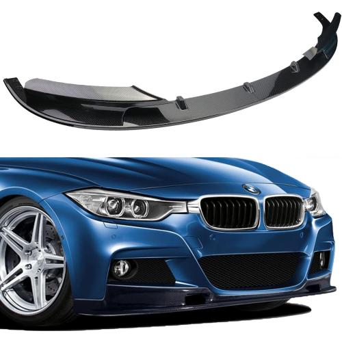 Front Bumper Lip Splitter for 2012-2018 BMW F30 F35 Base 3 Series,(M-Tech/M-Sport Bumper Only),Carbon Fiber Front Bumper Lip Spoiler Body Kit Splitter