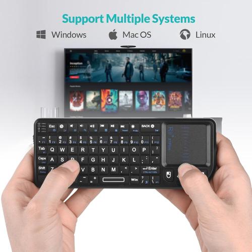 Rii Mini 2.4G Bluetooth Keyboard with Backlit and Touchpad for Smart TV,HTPC