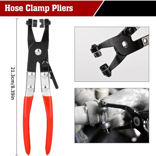 TOOLEAGUE 5Pcs Joint CV Boot Clamp Pliers Set,Hose Clamp and Clic-R Type Pliers,Auto Trim Removal Tool with Storage Bag for Car ATV UTV