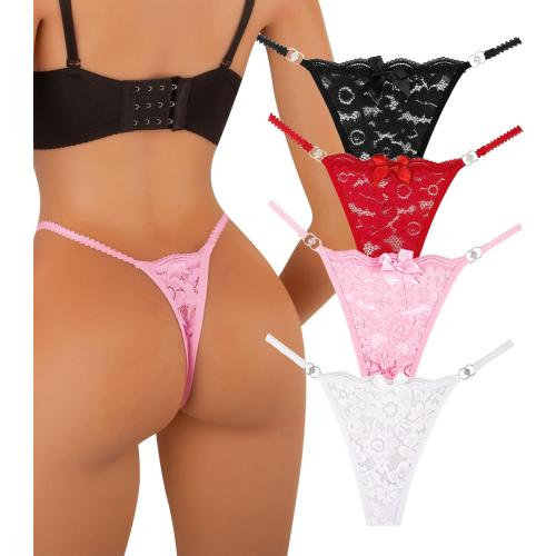 Size 4 XL 5 Thongs Women G-String Thongs Panties T Back Breathable Sexy Underwear