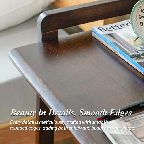 Size 39.4 W x 27.6 H x 13.6 D Inches, Computer Desk, Foldable Desk, Home Office Desks, Solid Wood Writing Desk, Mid Century Modern Desks, Oak Study Table, Folding Desks for Small Spaces, 39.4 W x 27.6 H x 13.6 D Inches, Walnut