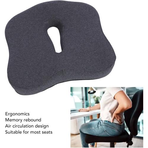 Ergonomic Chair Cushion, Memory Foam Breathable Cushion with Leg Support, Comfortable Chair Mat for Home Office