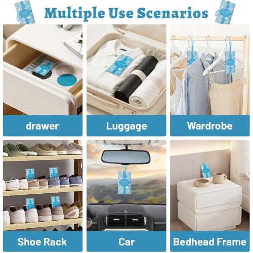STRN Scented Sachets for Drawer and Closet, Baby Powder Scent 14 Packs | Long-Lasting Sachets, Small Space Air Freshener for Wardrobes