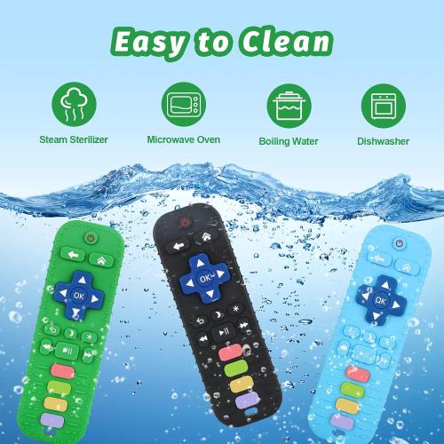 Fu Store 3 Pack Baby Teether Toy Chew Toy for Babies 0-12 Months 6-36 Months TV