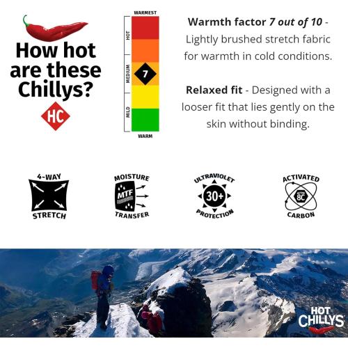 Size Small Hot Chillys Men's Clima-Tek Base Layer Bottoms | Breathable Moisture-Wicking Quick-Drying Relaxed Fit Thermal Underwear