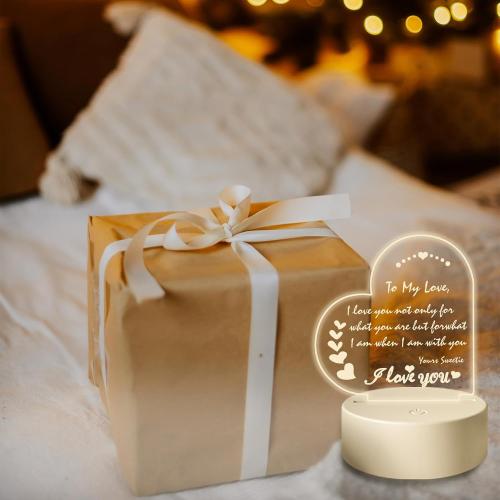 Mydethun Christmas Gift for Your Love, Personalized Acrylic Dry Erase Board with Night Light, w/16 Colors, Memo Message Board with Erasable Pen and Remote Control