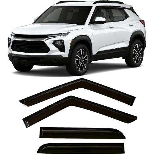 2021-2026 Tape-On Rain Guards for Chevrolet Chevy Trailblazer (Crossover) Side Window Visor Deflectors LS LT ACTIV RS Durable Tinted Shades 2022 2023 2024 2025