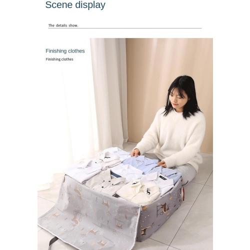 Storage Bag, Portable Quilt Storage Bag, Multiple Styles BlueLarge[21.7 * 15 * 9.8inches]