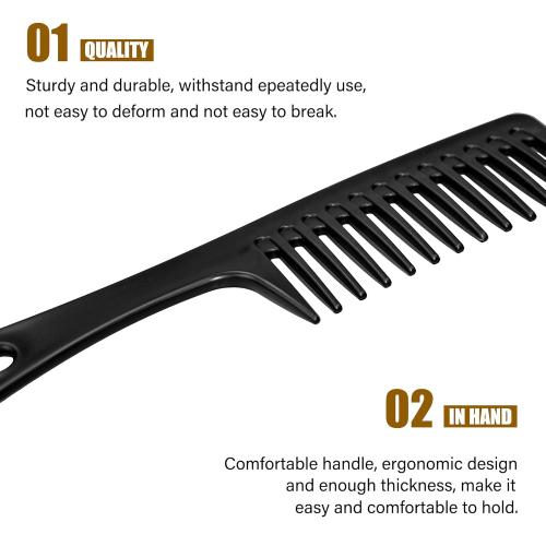 MODENGKONGJIAN 4PCS Wide Tooth Detangling Comb, Large Hair Styling Comb for Curly, Wet, Long Hair (Multi-colored, Polypropylene, Handgrip)