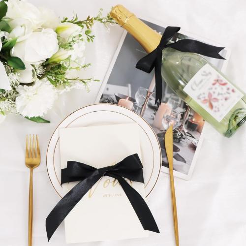 TONIFUL 1 Inch x 100yds Black Satin Ribbon, Thin Solid Color Satin Ribbon for Gift Wrapping, Crafts, Hair Bows Making, Wedding Party Decoration, Sewing, Halloween, Floral Bouquets, Christmas