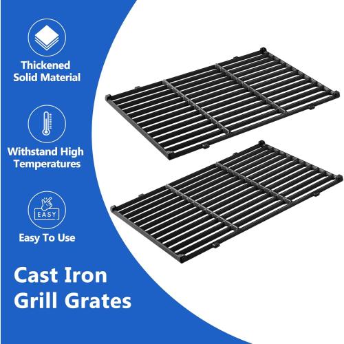 17.5 Inch 7638 7525 65906 Grates Replacement Parts for Weber Spirit 300 Series Grill Grate Spirit E-310 E-330 S-310 S-315 Spirit ii E-310 Genesis Silver B/C Gold B/C Spirit 700 Cast Iron Cooking Grate