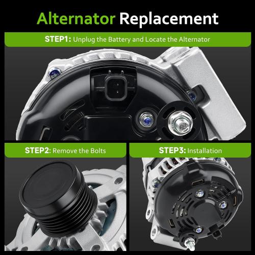 11570 New Alternator Replacement for V6 3.6 L Dodge Grand Caravan 11-20, Journey 11-19, Avenger 11-14, for Chrysler 200 11-14, Town & Country 11-16, Volkswagen Routan 11-14, Ram C/V 12-15, 421000-0770