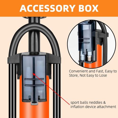 TOOLITIN Floor Bike Pump with Gauge,160 PSI High Pressure,Bicycle Pump Compatible with Presta and Schrader Valve