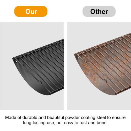 23 to 34 Adjustable Ash Pan for Charcoal Grill Chargriller 1224 1324 2121 2222 2123,Oklahoma Joe Charcoal Grill Royal Gourmet, Ash Pan with 2PC Fire Grate Hanger