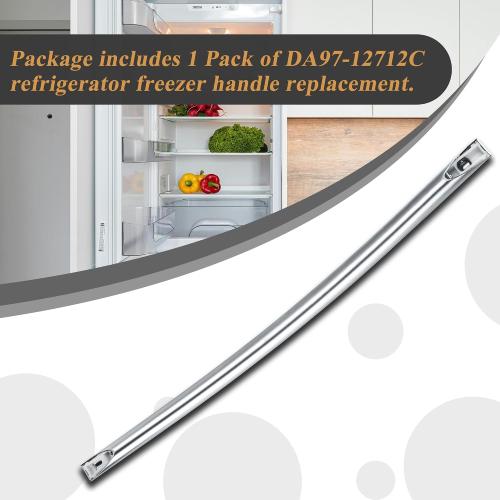 DA97-12712C Freezer Door Handle for Samsung Refrigerator Handle | Premium Quality Silver Freezer Handle Replaces PS4176693 AP5620417 DA97-11515C