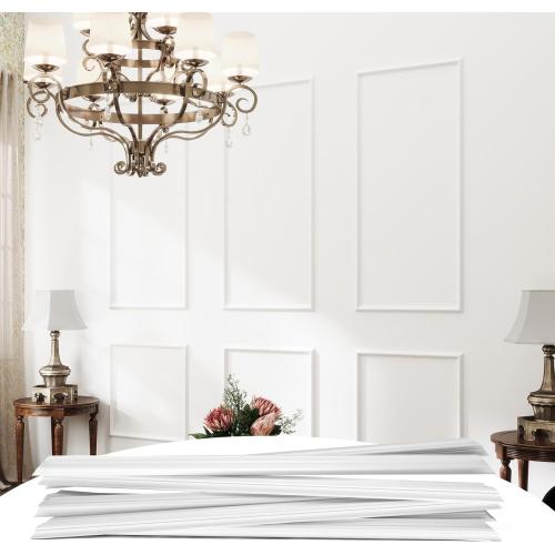 Peel and Stick Premade Wall Molding Kit 3 Set, Ready-to-Assemble Wainscoting Panels Frame for Interior Wall Decor, Molding Trim for Living Room Bedroom Corridor Home Accent Walls Panel