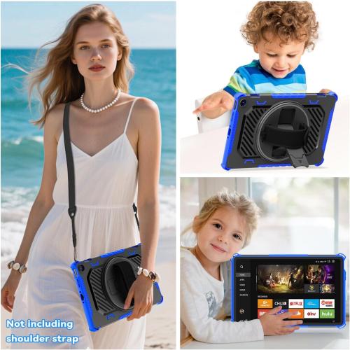 for Fire Max 11 Case with Kickstand (2023 Release 13th Generation) with 360 Kickstand Hand Strap for Kids