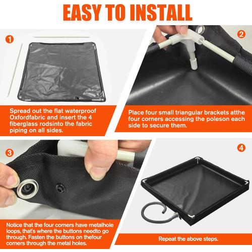 Washing Machine Pan 31.9 X 31.9 X 2.7 Inch Washing Machine Drain Pan with 4 PCS Anti-Vibration Foot Pads and Drain Hole Hose for Washer Dryer Floor Protection